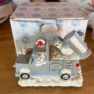 Vintage Christmas 2000 Snow Buddies Snowville Co Salt Truck Music Box #94651